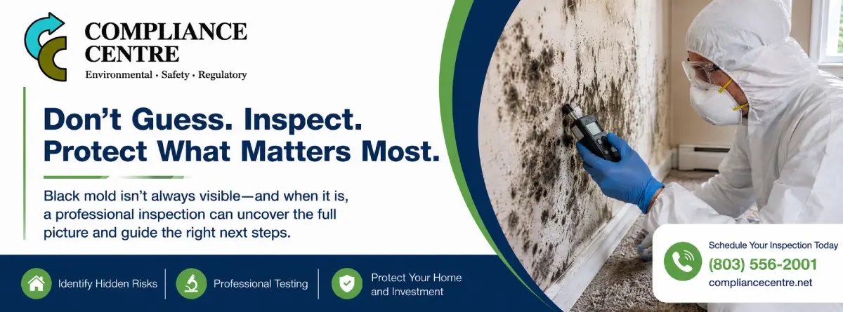 Property owner reviewing a professional mold inspection report after a repaired plumbing leak